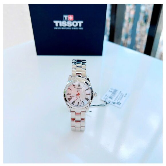 Ladies Tissot Mother of Pearl Roman Numeral 30mm Watch With Box NEW